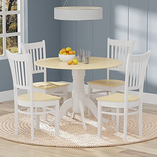 White/Natural Table + White/Natural Chairs