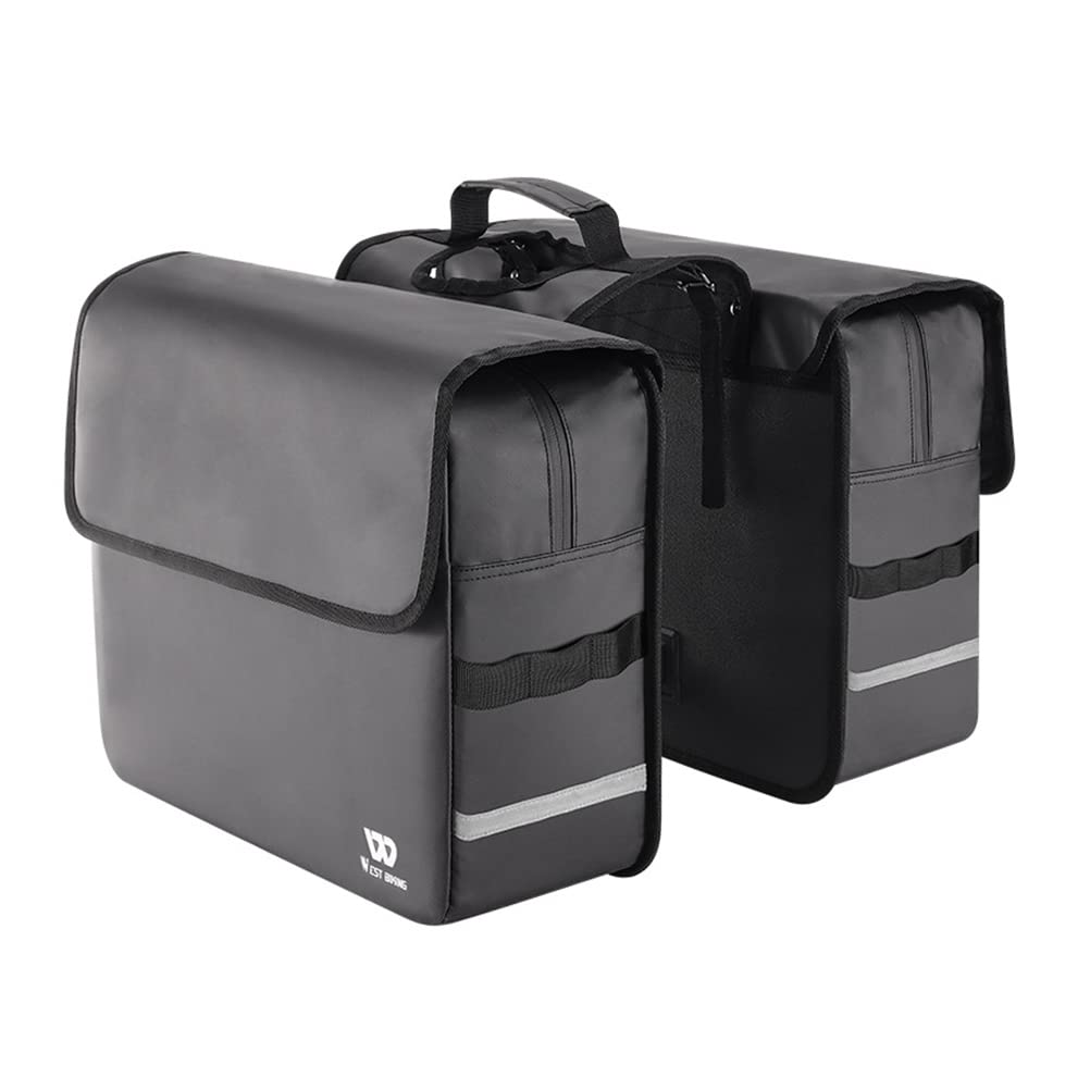 LUOZZY Waterproof Bike Pannier Bag - Large Capacity Rear Rack for Cycling Commute