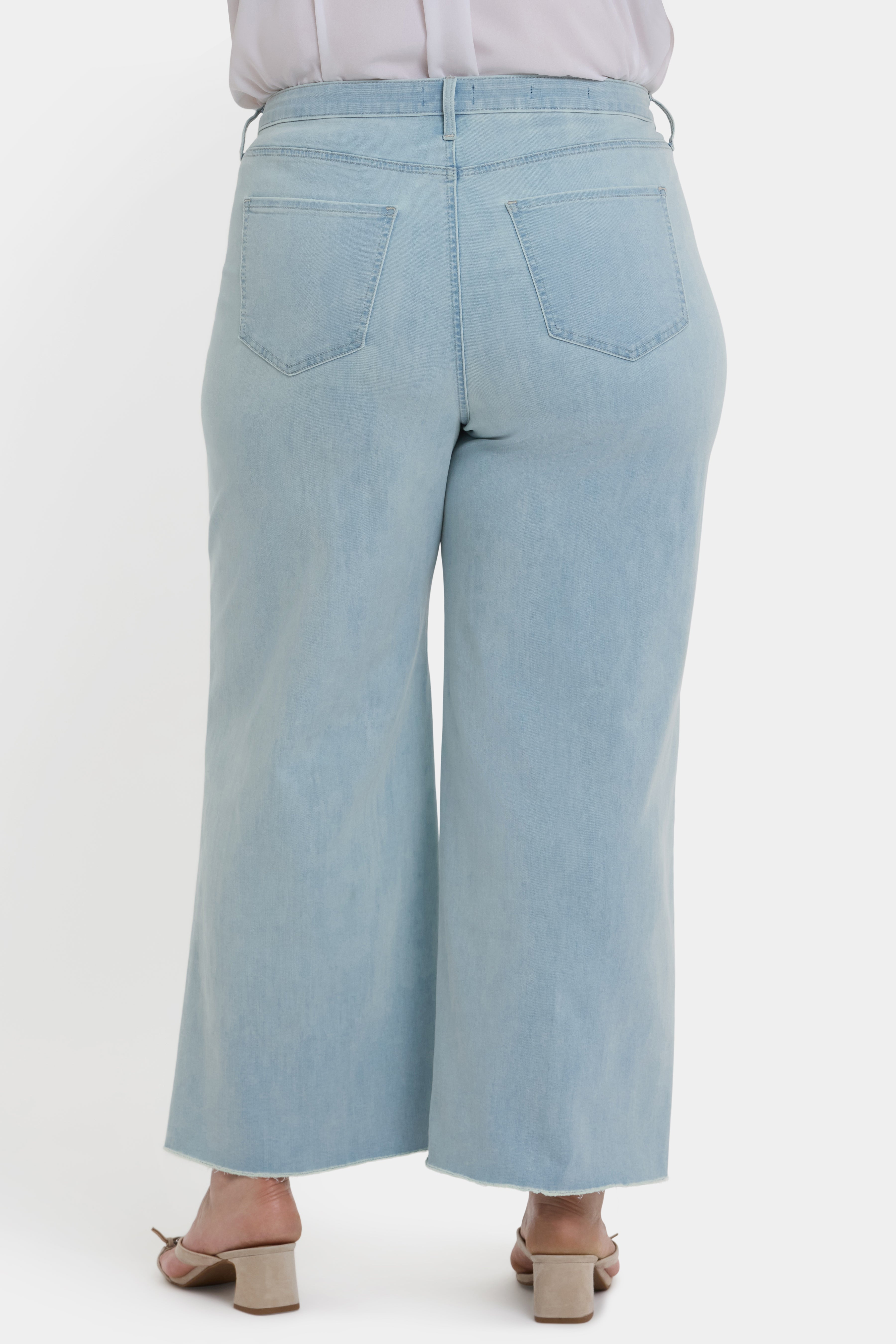 Brodi Women's Plus Size Wide Leg Ankle Jeans - Comfortable High Waist Denim Pants for Casual Wear | Clear Waters Wash | Perfect for Everyday Outfits and Weekend Looks