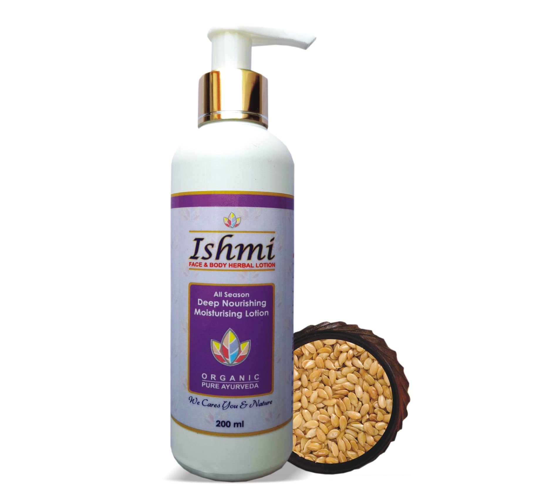 Ishmi ULTRA RICH Face & Body Lotion 200ml - Deep Moisturizing Herbal Lotion with Manjistha, Arjun & Sesame Oil | Repairs Skin Barrier for Dry Skin | Paraben, PEG & Silicon Free | Perfect for Daily Hydration & Nighttime Skin Repair