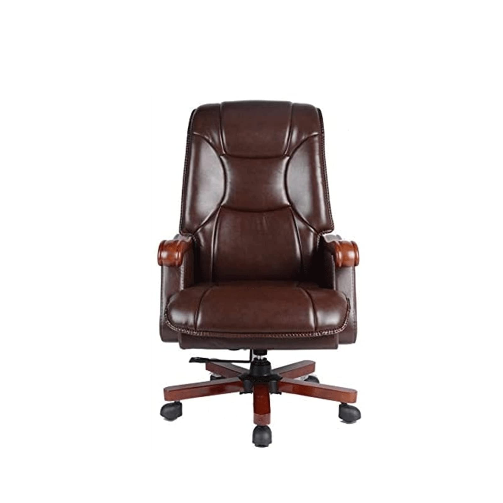 Ergonomic Executive Office Chair - High Back Leather Swivel Chair with Adjustable Height for Boss, Conference & Business Meetings (Black) - Perfect for Home Office, Corporate Workspaces & Professional Environments
