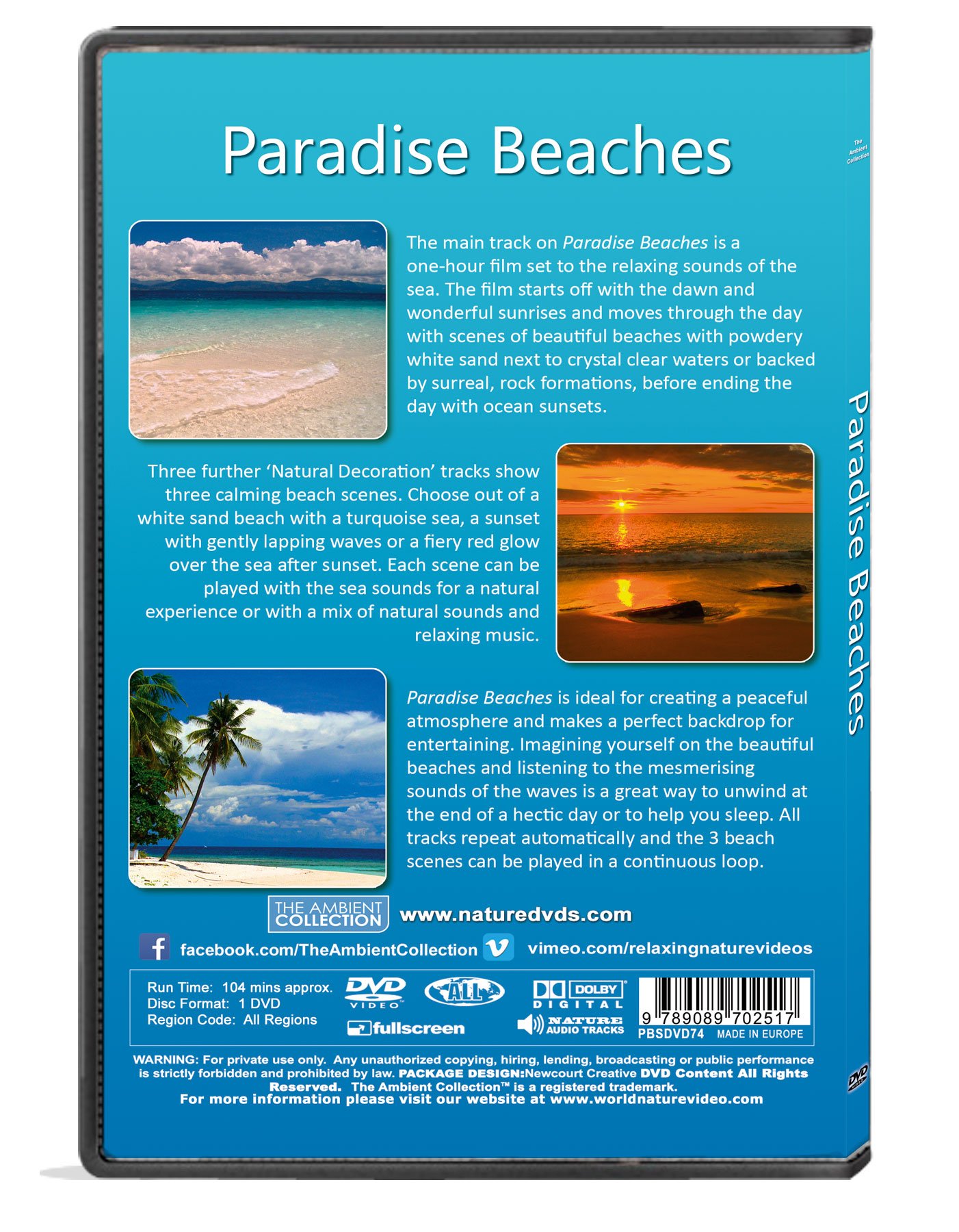 Relaxation DVD - HD Paradise Beaches with Soothing Nature Sounds | Perfect for Yoga, Meditation & Stress Relief at Home