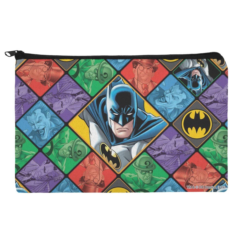 Batman & Villains Themed Makeup Cosmetic Bag Organizer Pouch - Perfect for Travel, Gym & Daily Essentials Storage