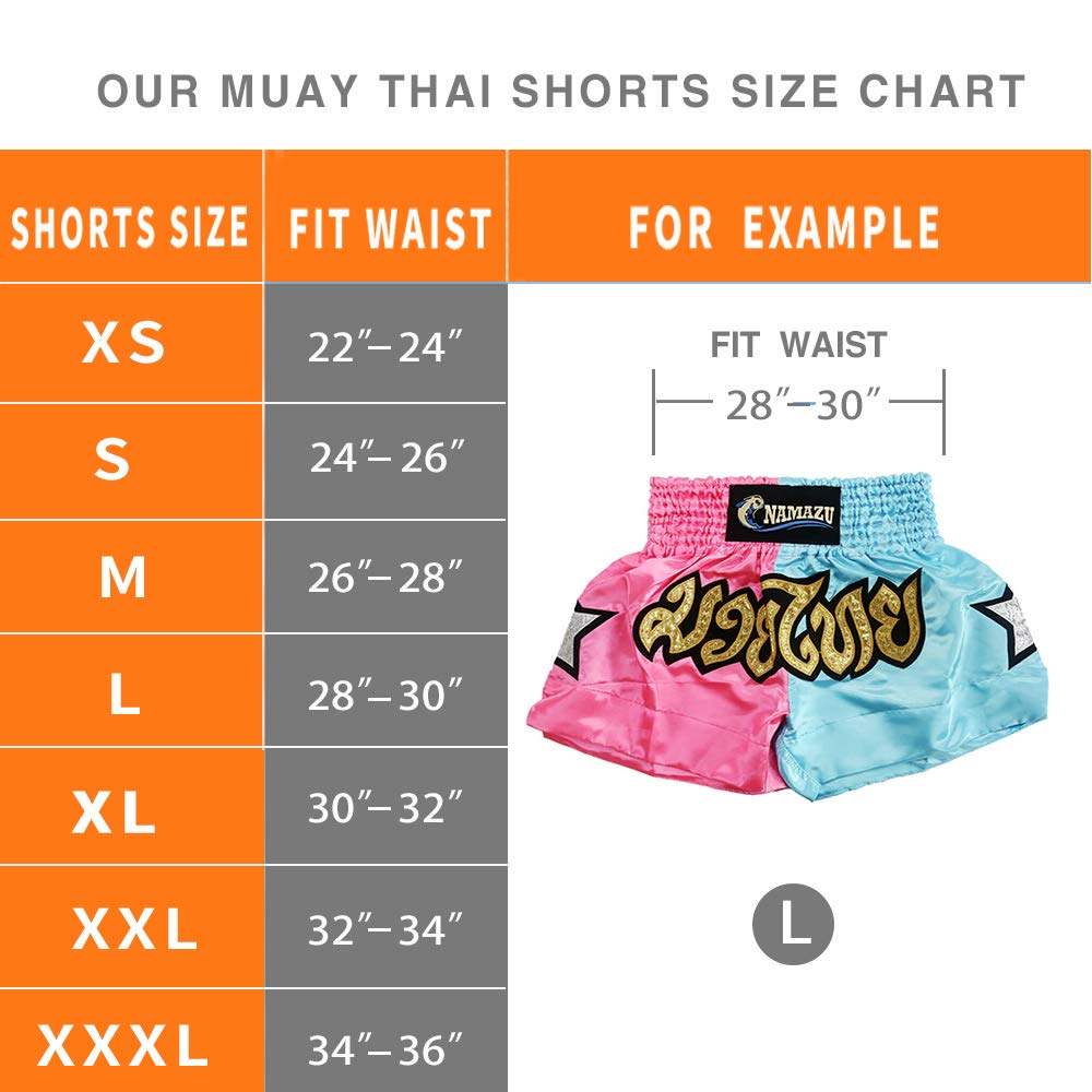 NAMAZU Muay Thai Shorts for Men & Women - Premium MMA, Boxing & Kickboxing Training Shorts | High-Performance Gym Wear for Fighters & Athletes | Ideal for Muay Thai, MMA Sparring & Fitness Workouts