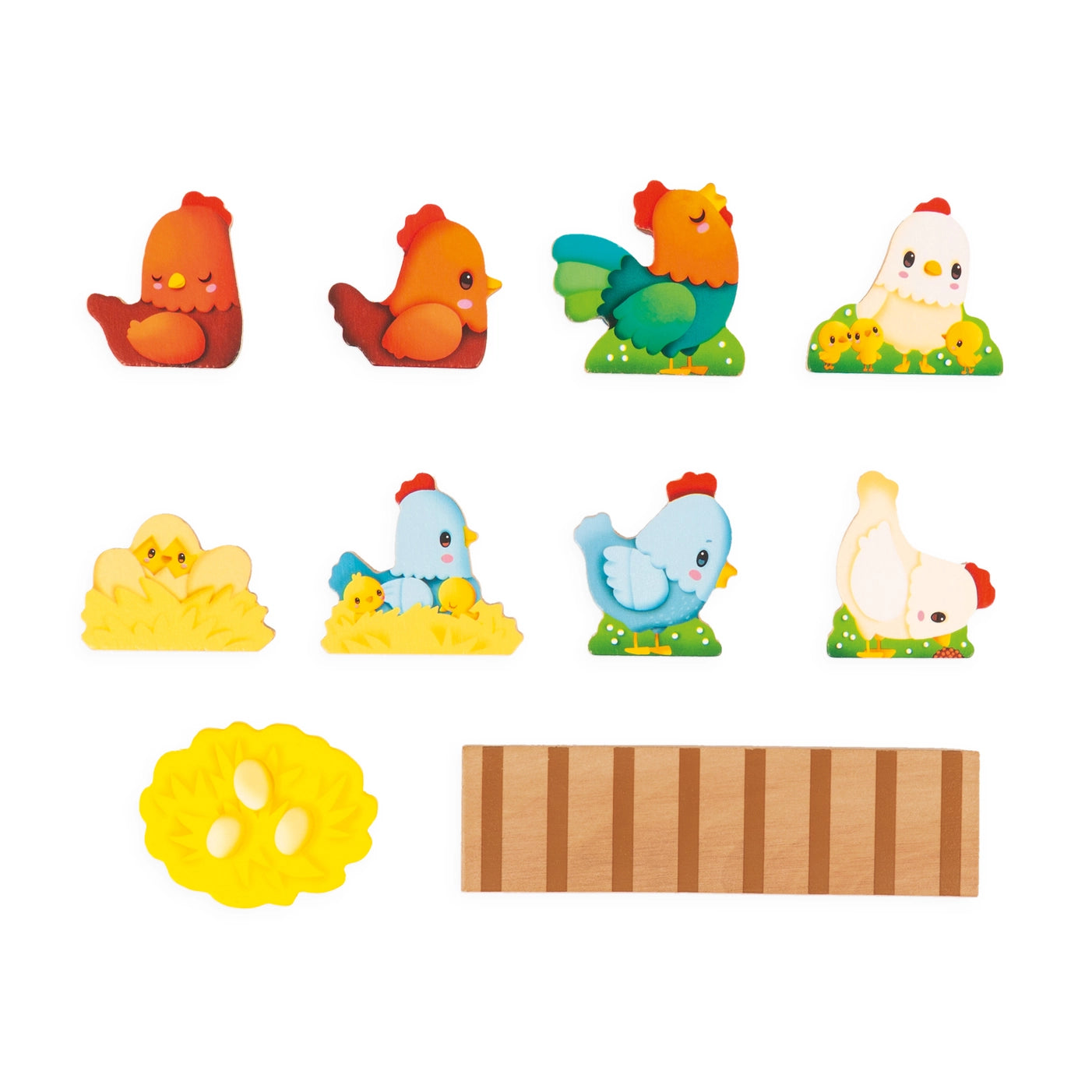 My First Henhouse Wooden Farm Toy Set - 10 Piece Wooden Animal Playset for Kids, Pretend Play & Early Learning | Perfect for Farm-Themed Playrooms & Preschool Activities