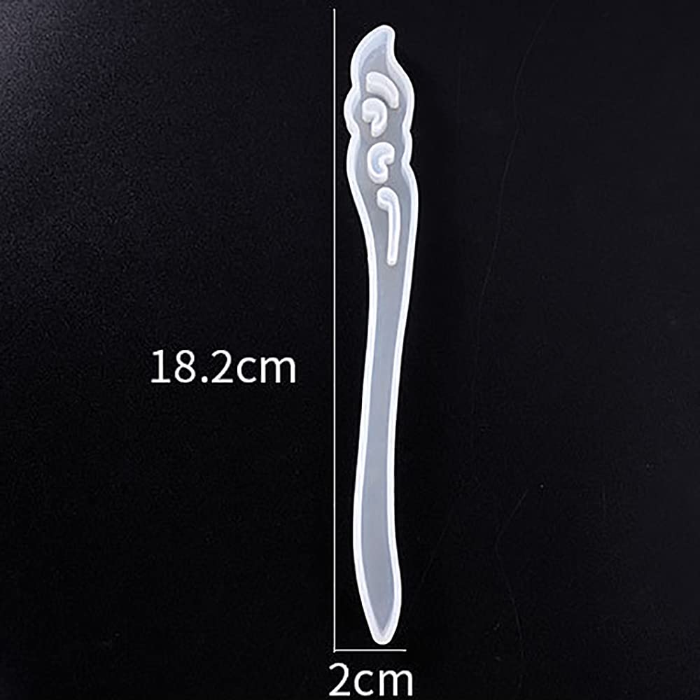 8 Pcs Silicone Hairpin Molds for DIY Hair Sticks & Jewelry Clips - Women's Classical Headdress Epoxy Resin Molds for Crafting Hair Accessories (Perfect for DIY Hairpins, Resin Jewelry Making & Gift Projects)