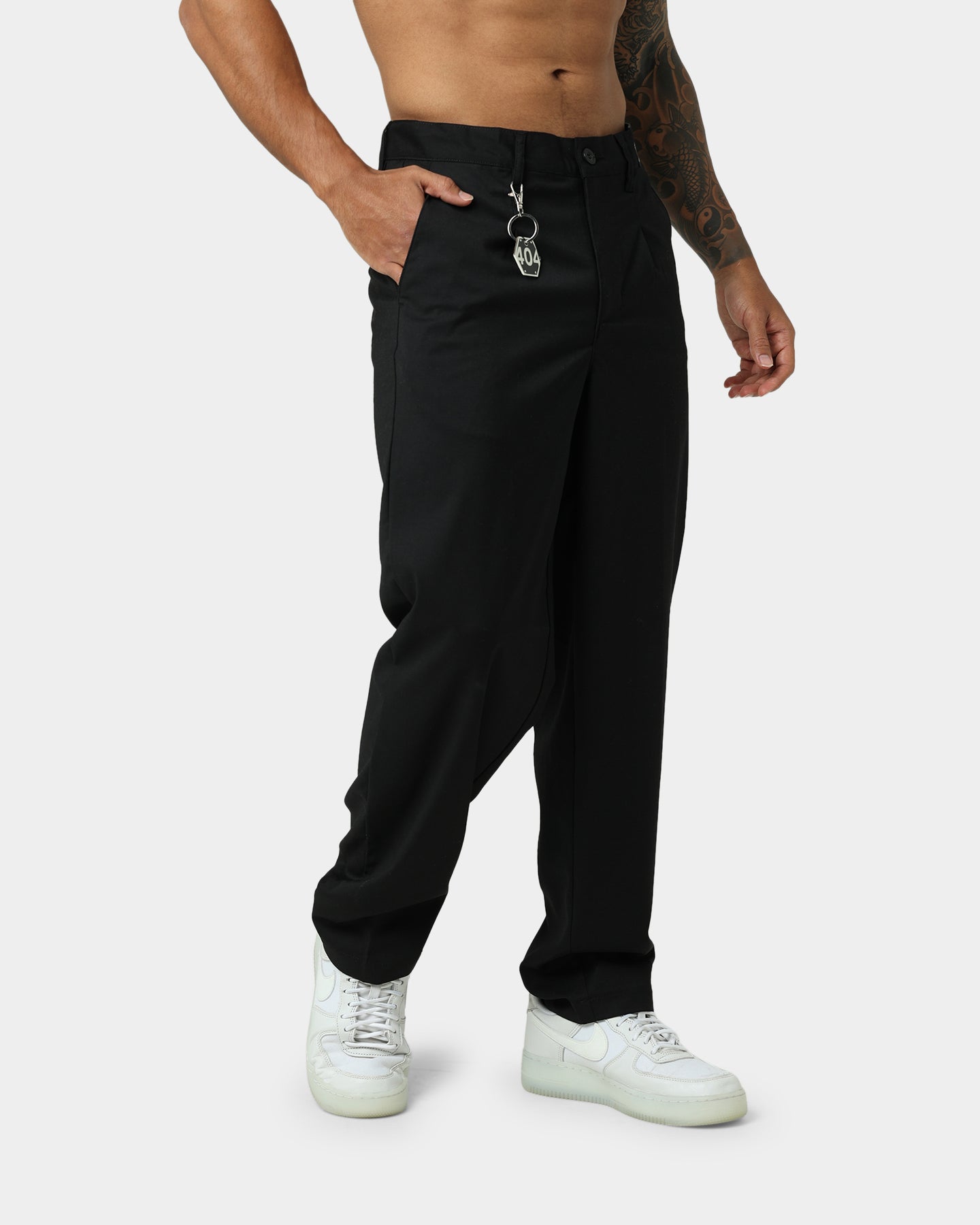 404 Liberty Baggy Trousers for Men - Loose Fit Casual Pants in Black | Streetwear, Hip Hop Style, Everyday Comfort Wear