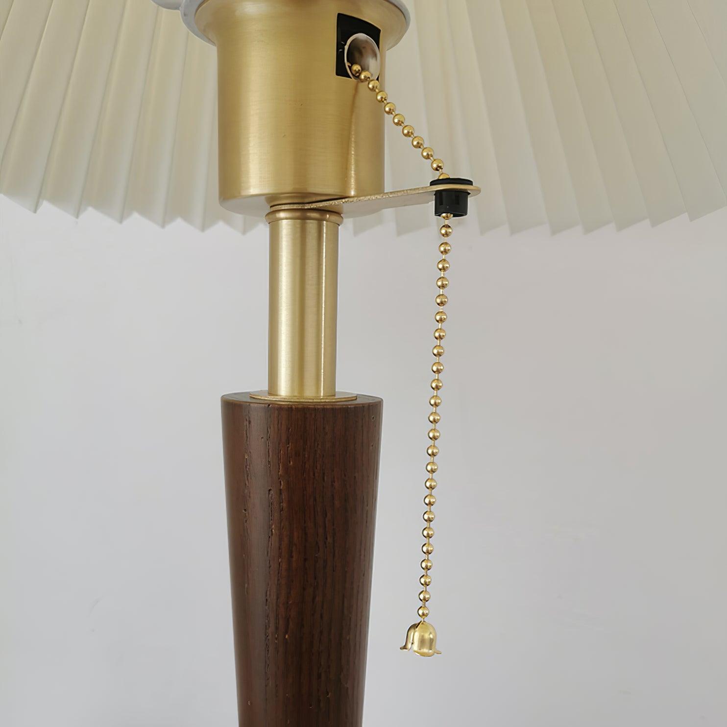 Elegant Cone Pleated Fabric Table Lamp - Modern Home & Office Lighting for Bedroom, Living Room, and Study Desk Decor