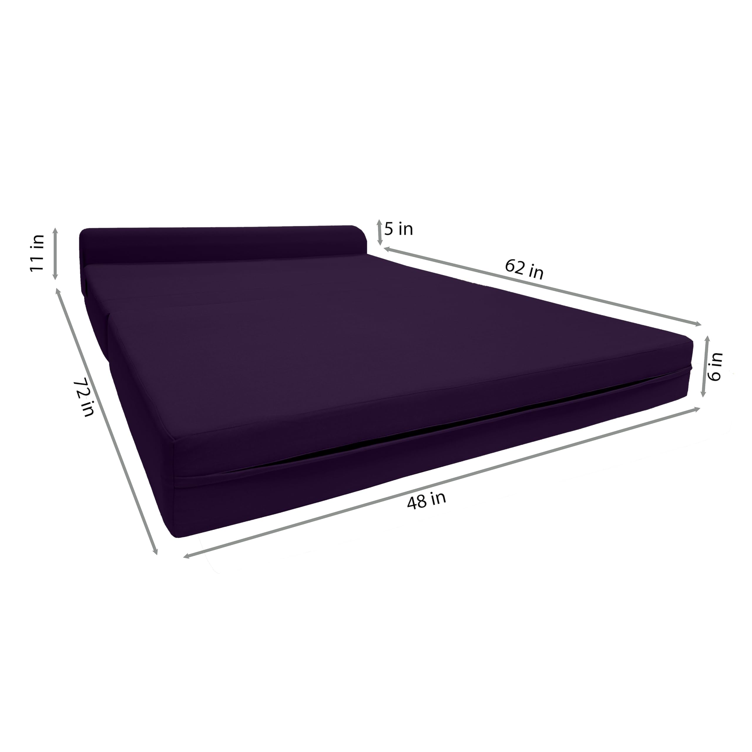 D&D Futon Furniture Sleeper Chair Folding Bed - Convertible Studio Sofa Guest Bed with High Density Foam Mattress (72