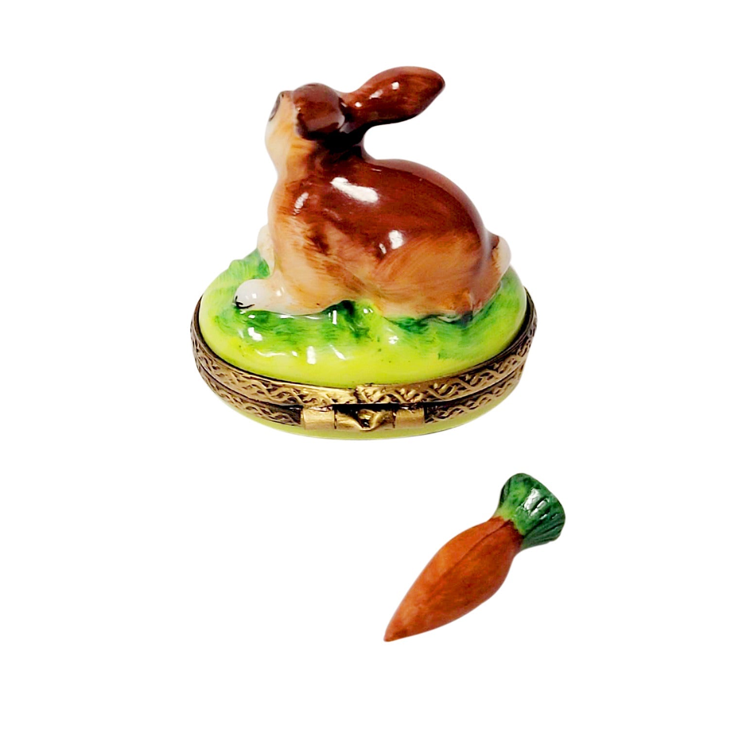 Small Bunny Limoges Porcelain Figurine - Handcrafted Collectible Decor for Easter, Home Display & Gift Giving