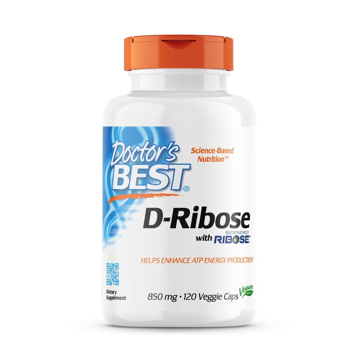 Doctor's Best D-Ribose 850mg - 120 Veggie Capsules | BioEnergy Ribose Supplement for Heart Health, Muscle Recovery & Energy Support | Ideal for Athletes, Fitness Enthusiasts & Active Lifestyles