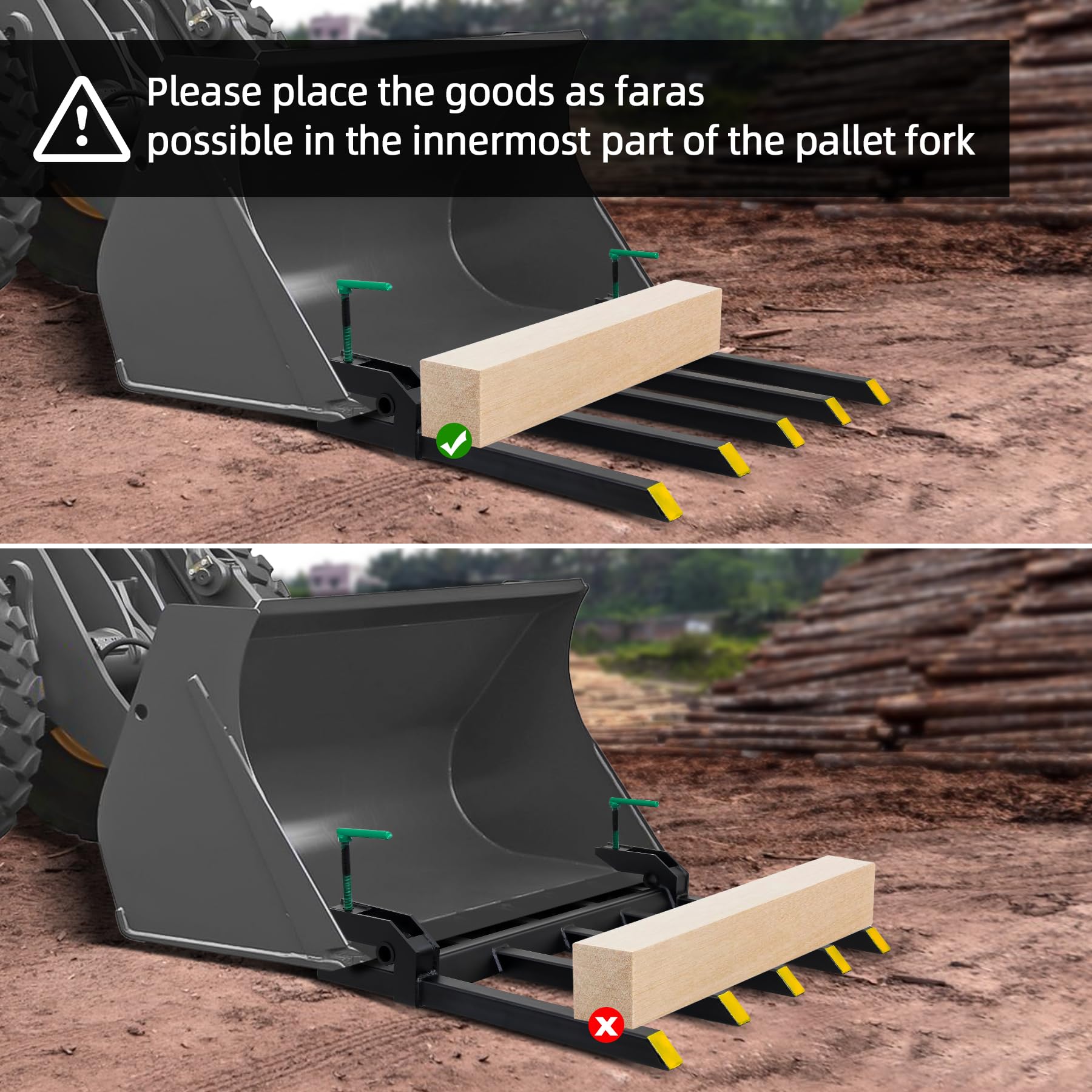 Heavy Duty Clamp-On Debris Forks for 48
