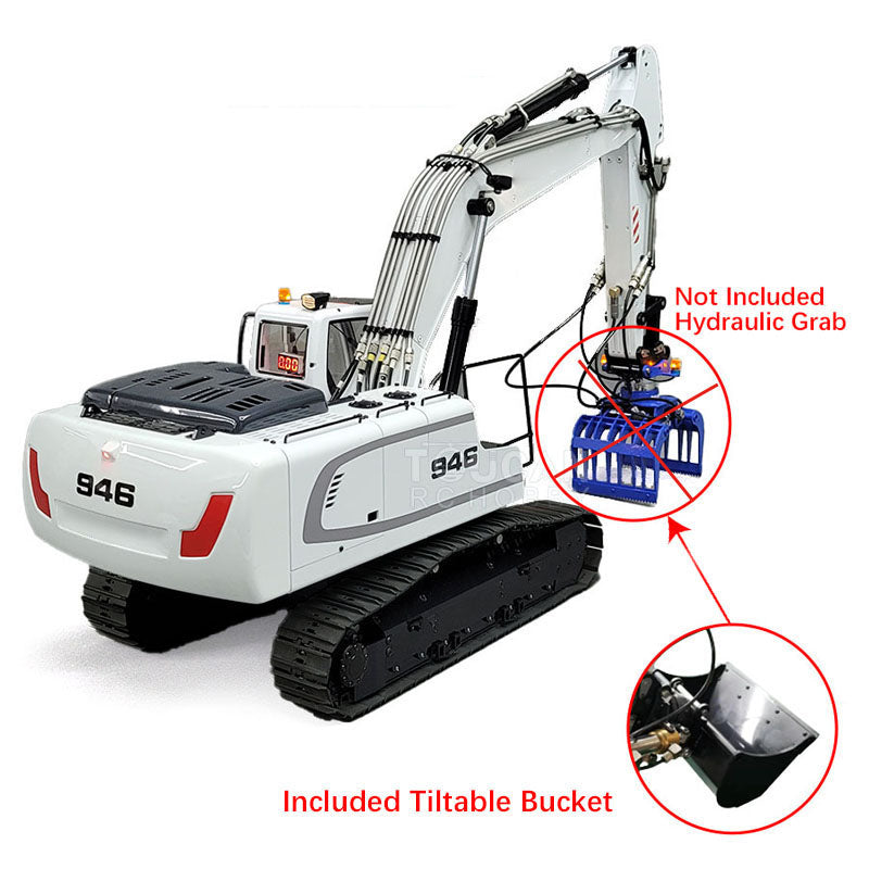 1/14 Scale 946 Tracked RC Hydraulic Excavator - 9CH Radio Controlled Construction Toy with High-Quality Hydraulic System (Cylinder Valve Pump) | Perfect for Construction Site Play, Backyard Digging & RC Hobby Enthusiasts
