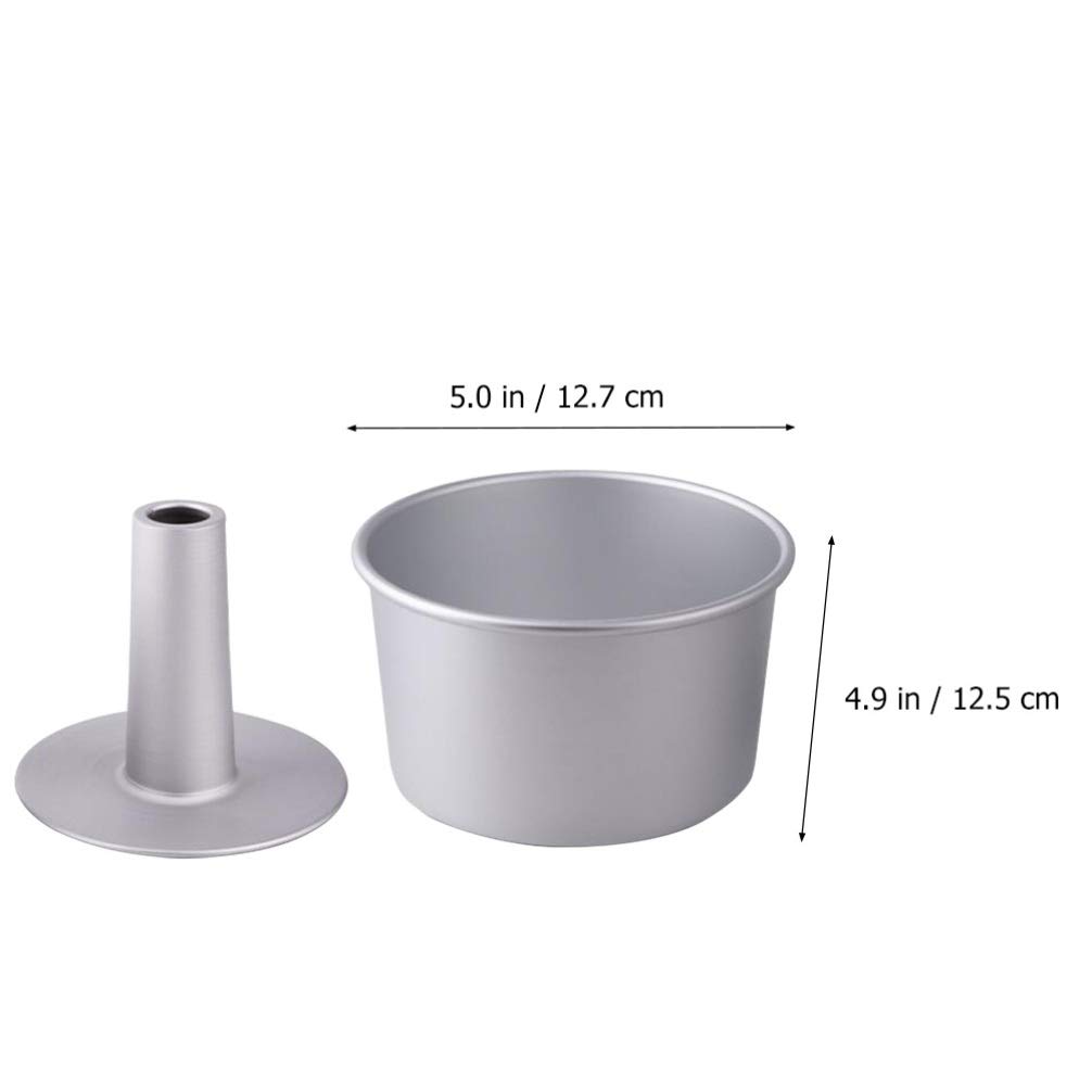 5-Piece Hemoton Aluminum Alloy Leakproof Chiffon Cake Pan Set - Non-Stick Baking Molds for Perfect Sponge Cakes, Cupcakes & Desserts - Ideal for Home Baking, Parties & Professional Use