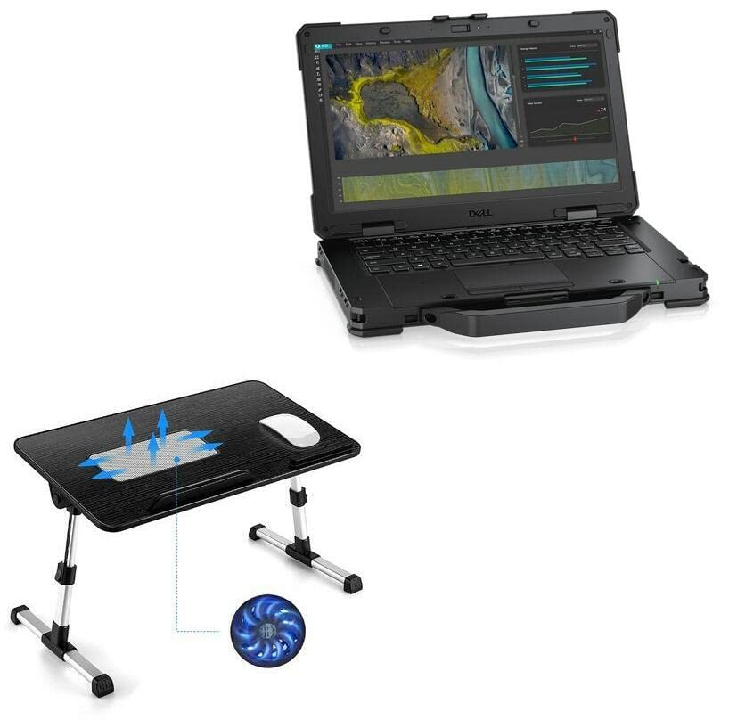 BoxWave Stand and Mount for Dell Latitude 5430 Rugged Laptop (14 Inch) - Adjustable True Wood Laptop Bed Tray Stand, Ergonomic Desk Stand for Comfortable Work in Bed, Office, or Home - Jet Black