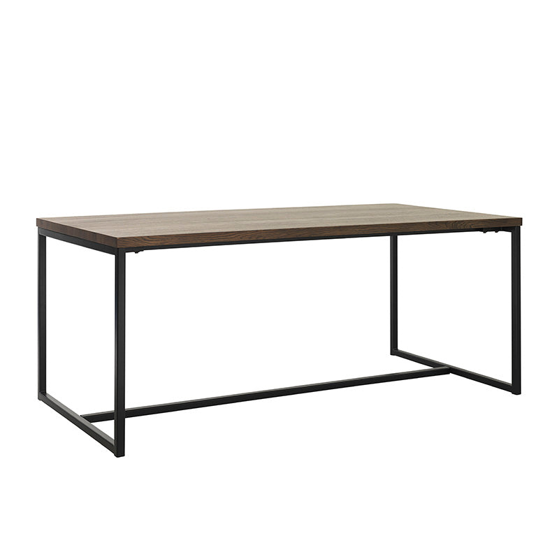 RIVOLI 70.8 Inch Dining Table - Smoked Oak & Black Finish - Modern Kitchen & Dining Room Furniture for Family Gatherings & Dinner Parties