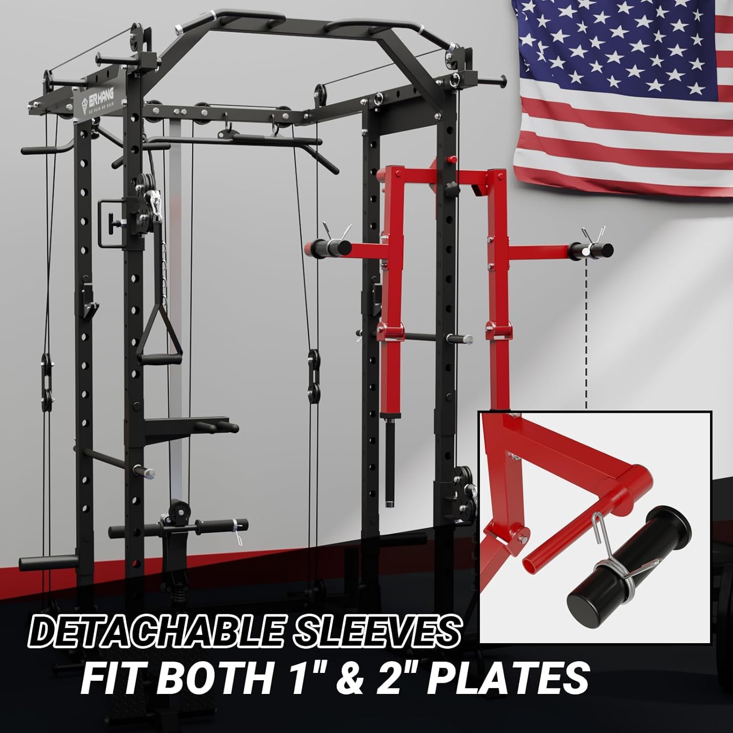 Mikolo Lateral Raise Attachment for Squat Rack - Standing Lateral Raise Machine with 1