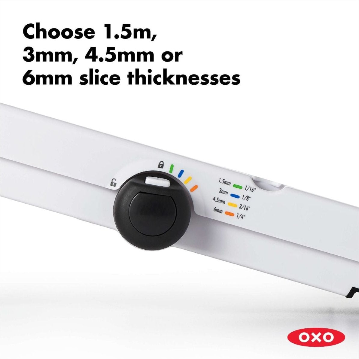 OXO GOOD GRIPS V Blade Mandoline Slicer - Adjustable Stainless Steel Vegetable & Fruit Slicer for Kitchen - Perfect for Salads, Chips, Garnishes & Meal Prep