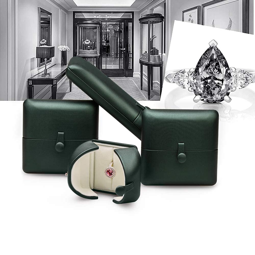 Premium Green PU Leather Bracelet Gift Box - Elegant Jewelry Storage & Display Case for Women's Bracelets, Bangles & Accessories - Perfect for Gifting, Travel & Home Organization