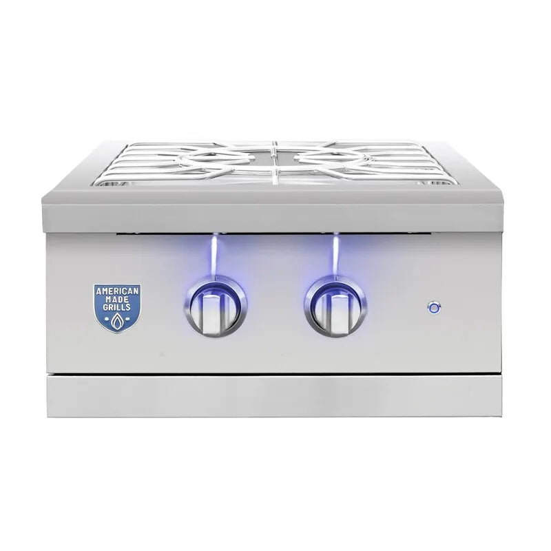 Premium American Made Grills Atlas Double Side Burner ATSSB2 - Perfect for Backyard BBQs, Tailgating & Outdoor Cooking