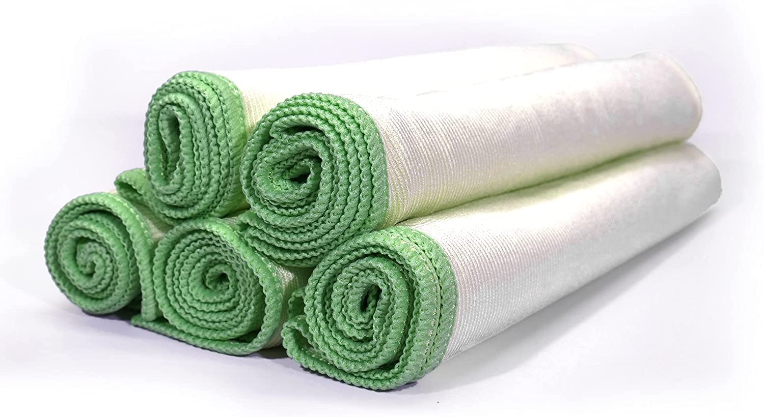 Maxshine 5 Pack Premium Glass Cleaning Microfiber Towels (300GSM) - 16”x16” (40x40cm) - Streak-Free, Lint-Free Cloths for Windows, Mirrors, Screens & Auto Glass - Professional Grade for Home, Office & Car Detailing