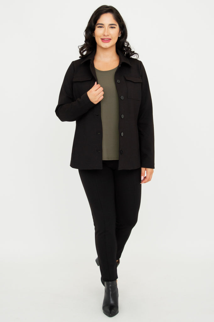 Lolo Jacket for Women - Soft Modal Fabric, Lightweight & Comfortable, Black - Perfect for Casual Outings, Travel & Layering