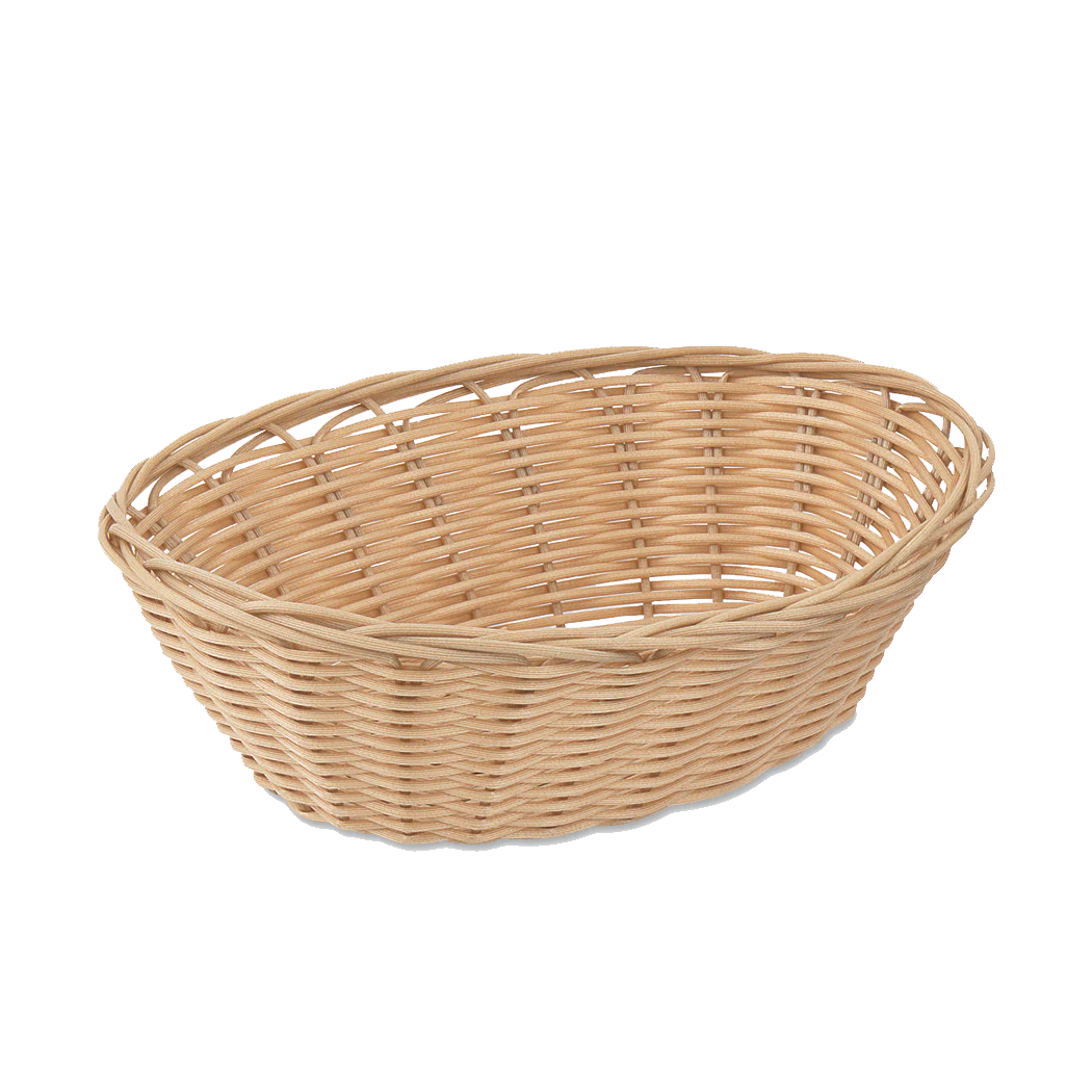 Brown Oval Bread Basket - Plastic Bread Serving Basket 9