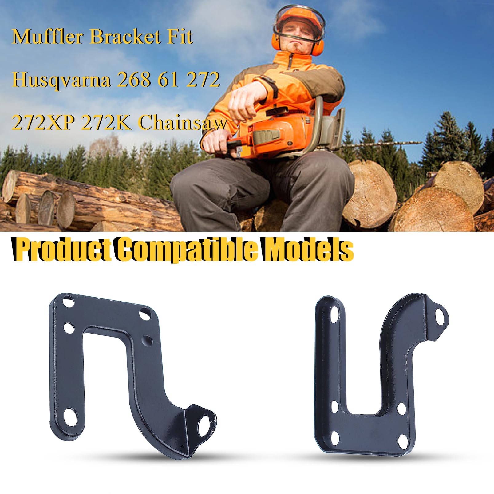 Husqvarna 268 61 272 272XP 272K Chainsaw Muffler Bracket Support 503535901 - Durable Replacement Part for Outdoor Power Equipment Maintenance & Repair