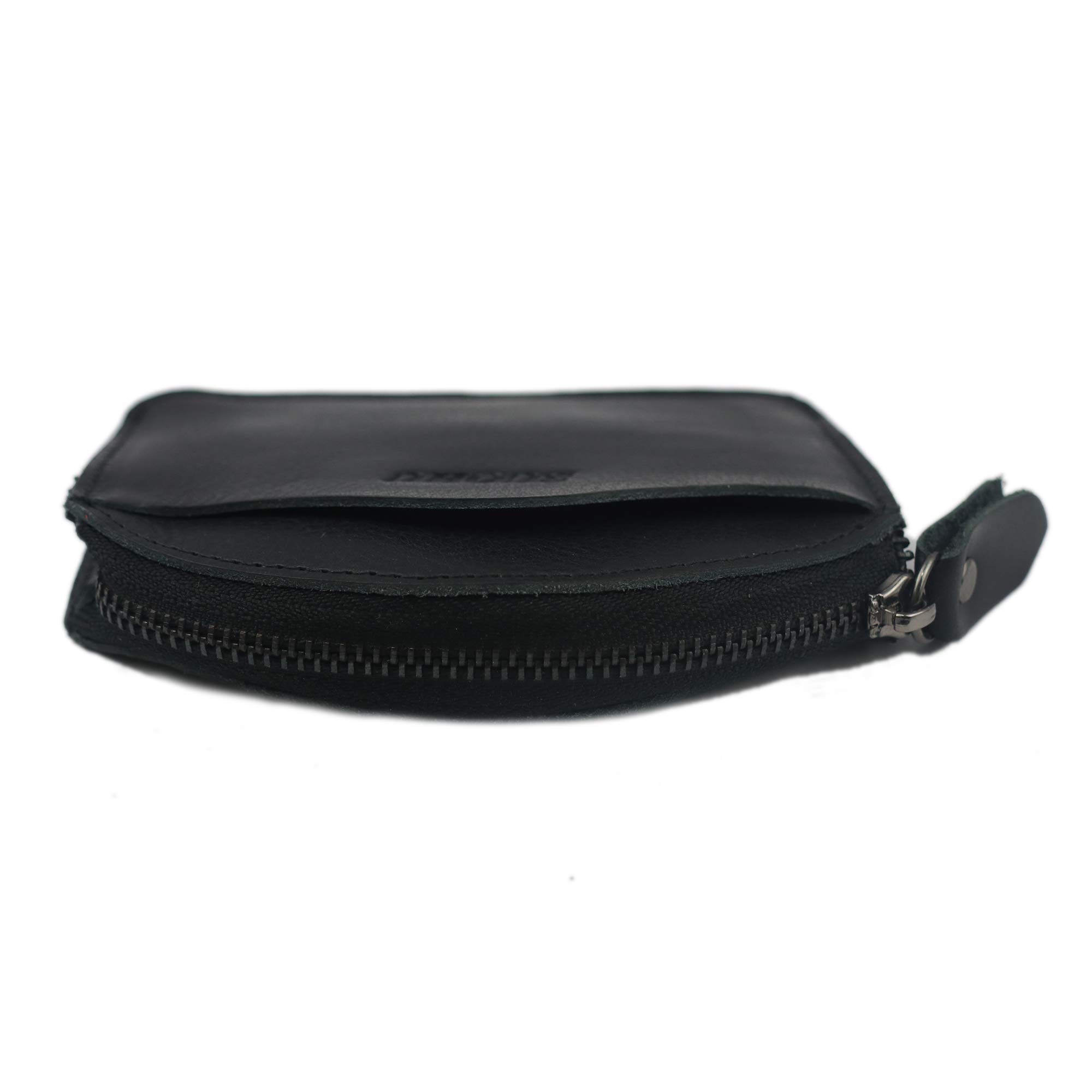 SUOHU Mini Card Coin Purse - Retro Leather Zipper Wallet for Men & Women - Compact RFID Blocking Small Wallet for Credit Cards & Cash - Perfect for Travel, Shopping & Everyday Use
