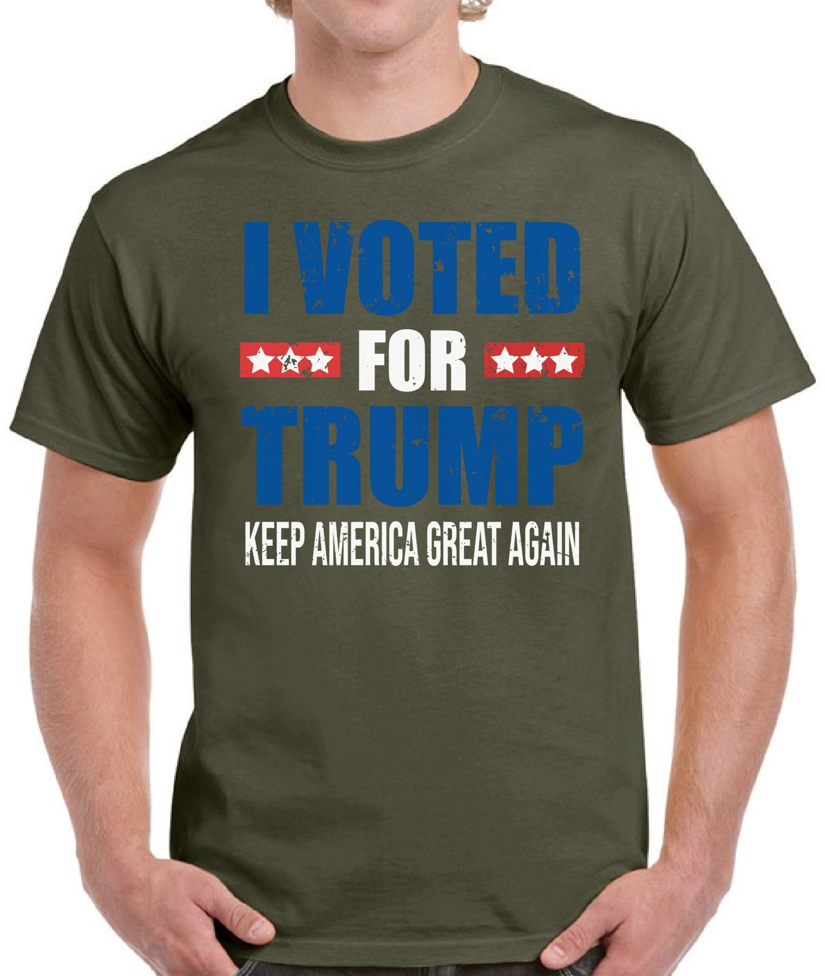 Trump T-Shirt for Men - Patriotic America Slogan Tee - Pekatees Cotton Graphic Shirt - Perfect for Political Rallies & 4th of July Celebrations