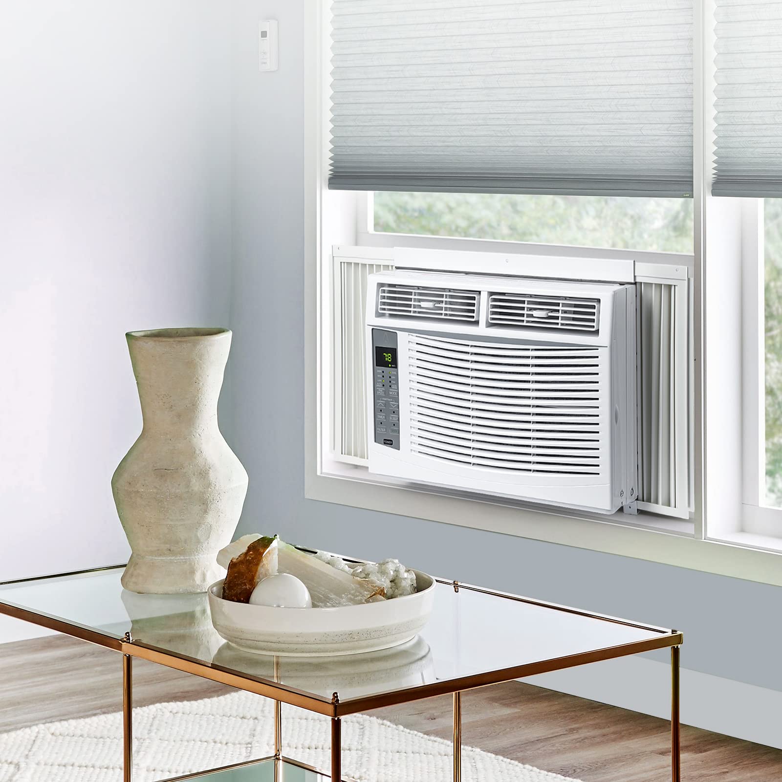 6000 BTU Window Air Conditioner - White - Cool & Quiet Cooling for Small Rooms, Bedrooms, Offices & Apartments
