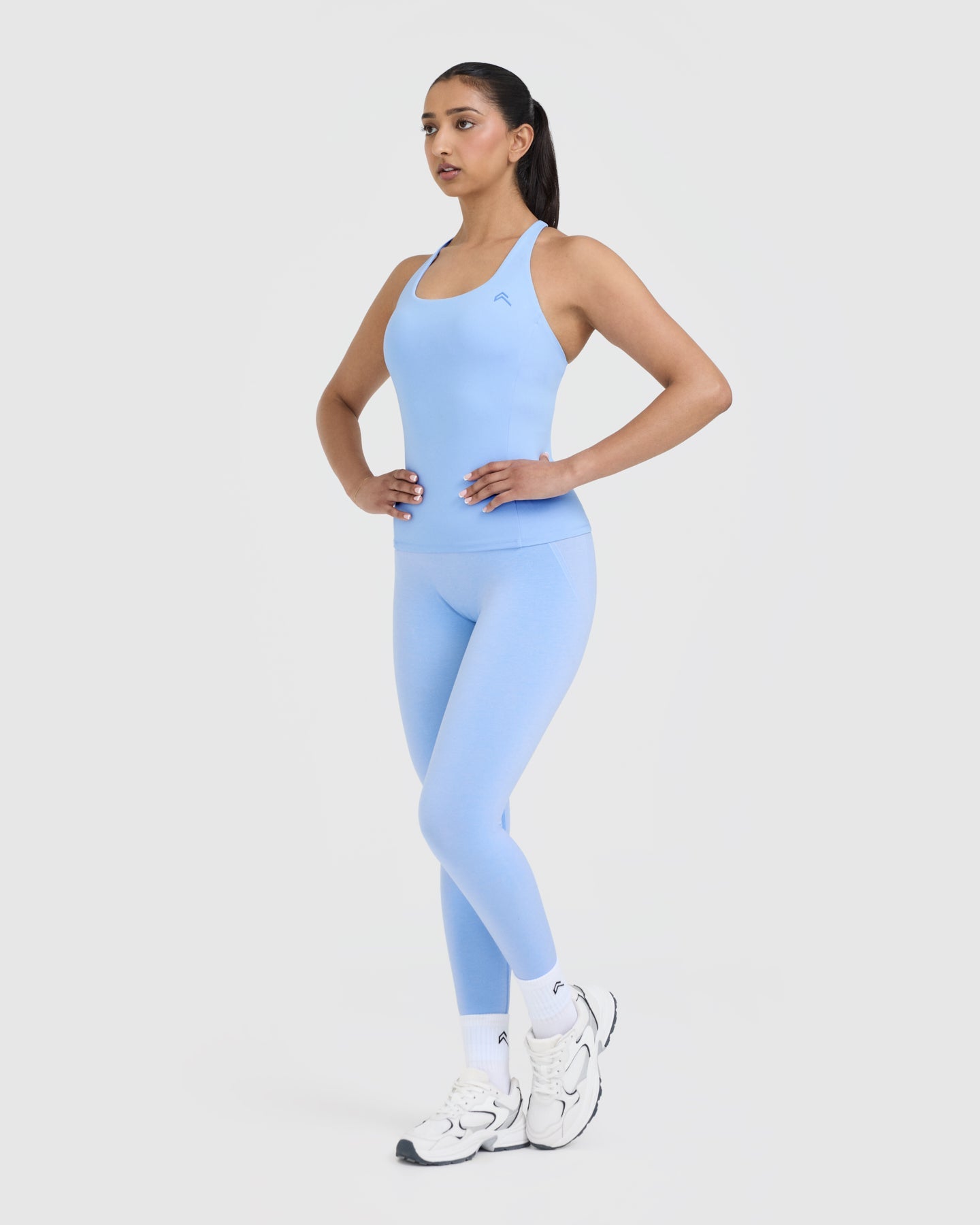 Timeless Square Neck Vest for Women - Powder Blue Sleeveless Tank Top | Casual Summer Outfit, Layering Piece, Beach Cover-Up