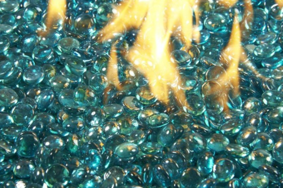 The Outdoor Greatroom Company Tempered Fire Glass Gems - Premium Fire Pit & Fireplace Glass for Outdoor & Indoor Use - Perfect for Patio, Backyard, and Living Room Decor
