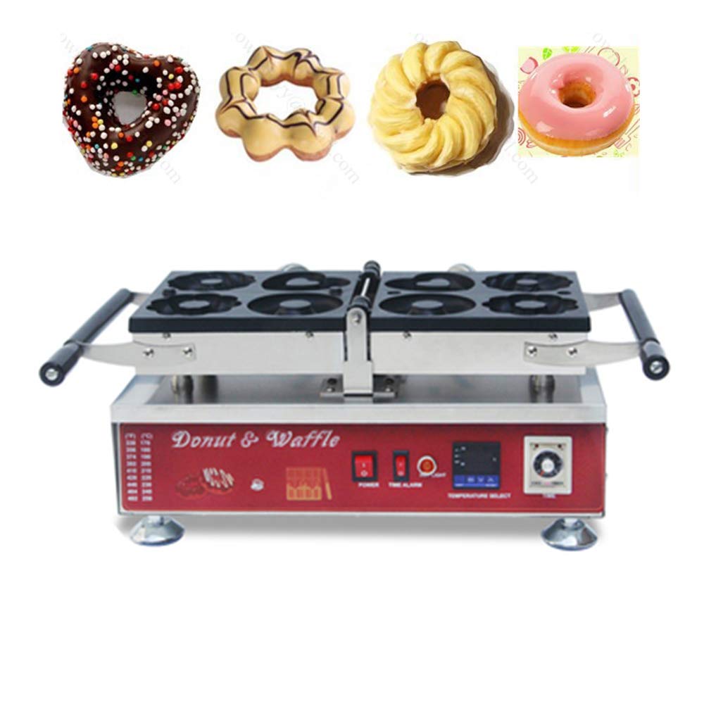 Electric Donut Maker Machine - Heart & Blossom Shaped Digital Donut Maker (220V) for Home Baking, Party Treats & Small Business Use