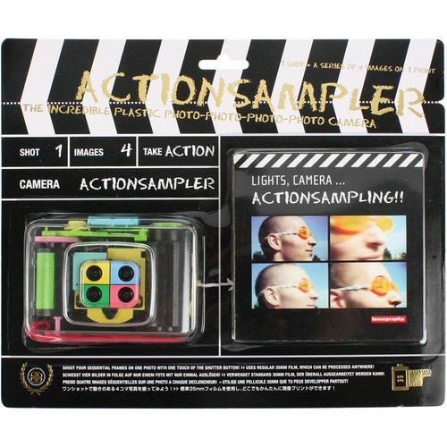 Lomography ActionSampler 4 Lens 35mm Film Camera Kit with Fixed Focus & Viewfinder - Perfect for Action Shots, Travel Adventures & Creative Photography (Clear)