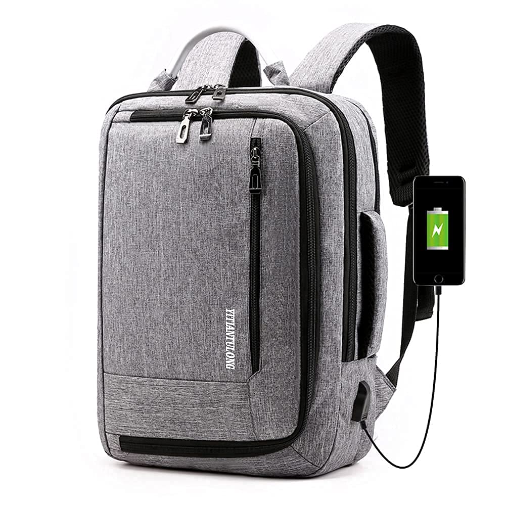 YITIANTULONG 15.6 Inch Laptop Backpack with USB Charging Port - Waterproof Travel Computer Bag for Women & Men - Perfect for Work, School & Business Trips