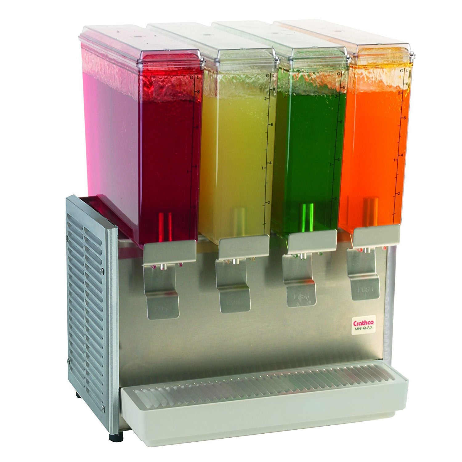 Crathco E49 3 Mini Quad Classic Bubbler Premix Cold Beverage Dispenser - Perfect for Parties, Events, and Restaurants - Commercial Drink Dispenser for Soda, Juice, and Cold Beverages