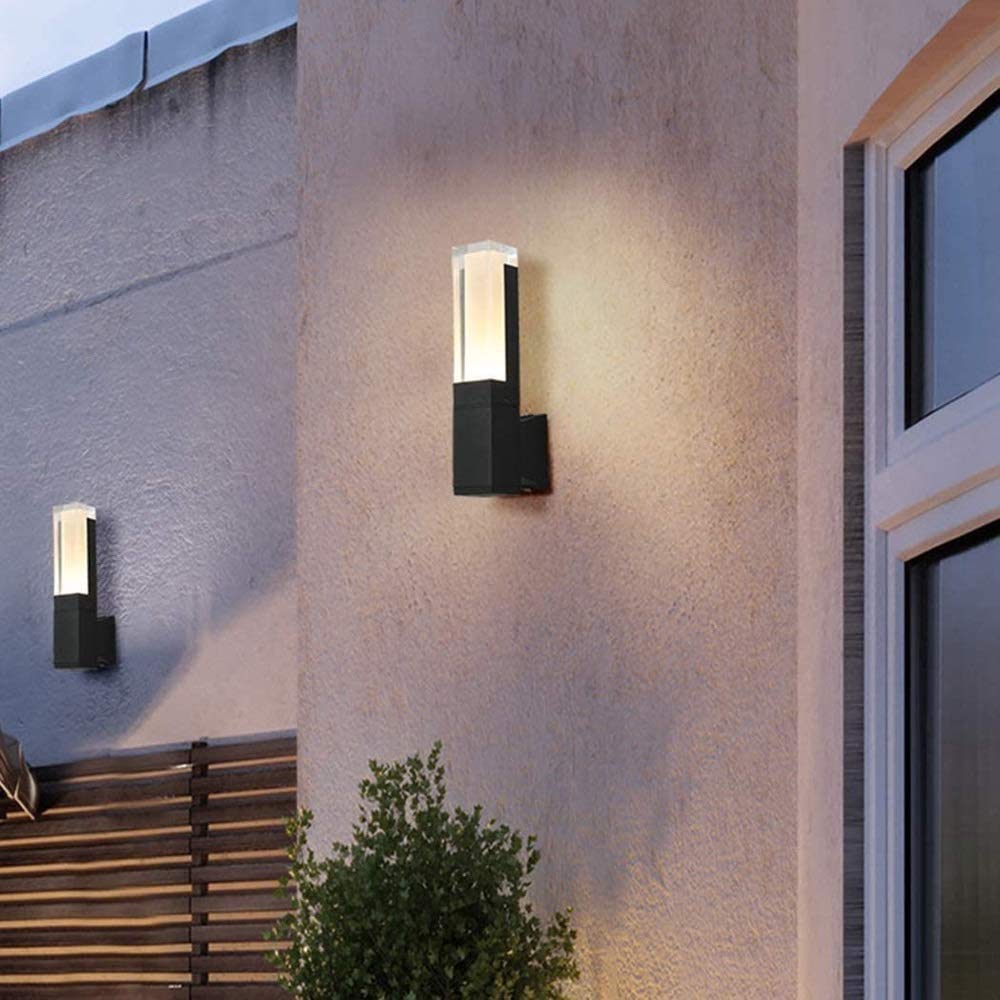 Modern Waterproof Outdoor Wall Light - IP65 Rated for Balcony, Corridor, Bedroom & Living Room - Dimmable LED Wall Lamp for Reading, Decoration & Hotel Aisle Lighting