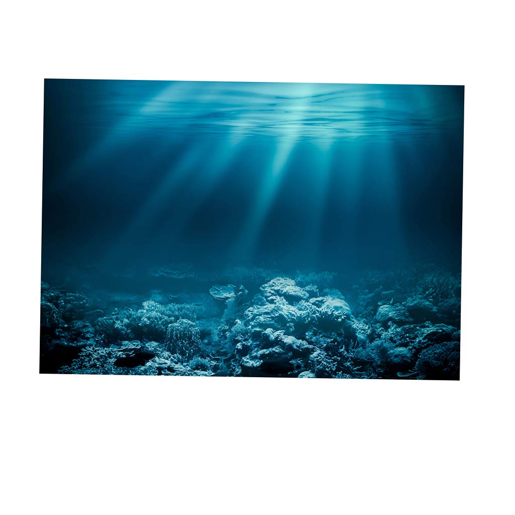 Serenable 3D Aquarium Background Sticker - Waterproof Fish Tank Wallpaper Decoration, Underwater Scenery Backdrop for Freshwater & Saltwater Tanks | Perfect for Home Aquariums, Office Fish Tanks, and Pet Store Displays