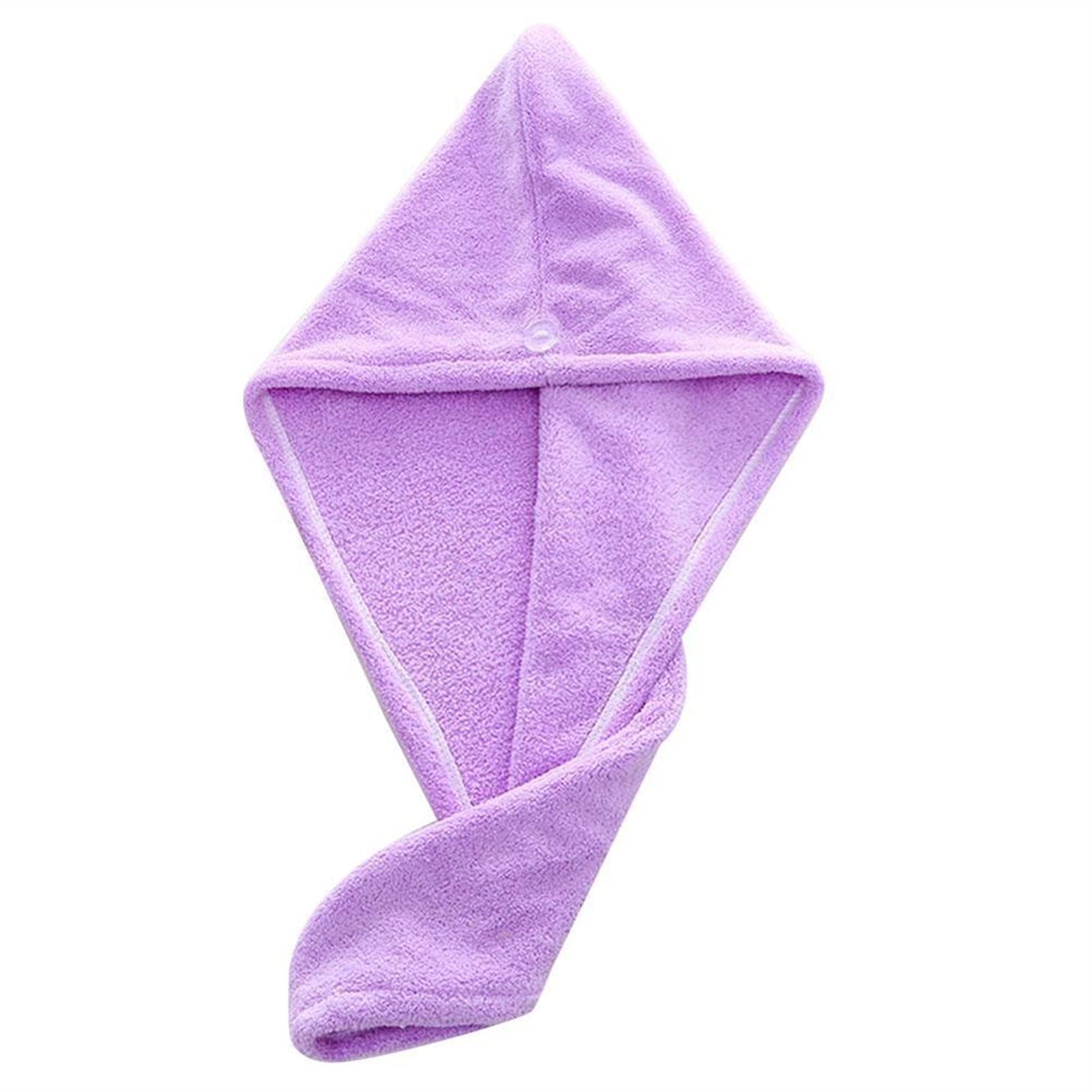 XYWML Magic Microfiber Shower Cap - Ultra Absorbent Hair Towel Wrap for Fast Drying, Bath & Shower Turban (Purple) - Perfect for Hair Care, Spa Days & Travel Accessories
