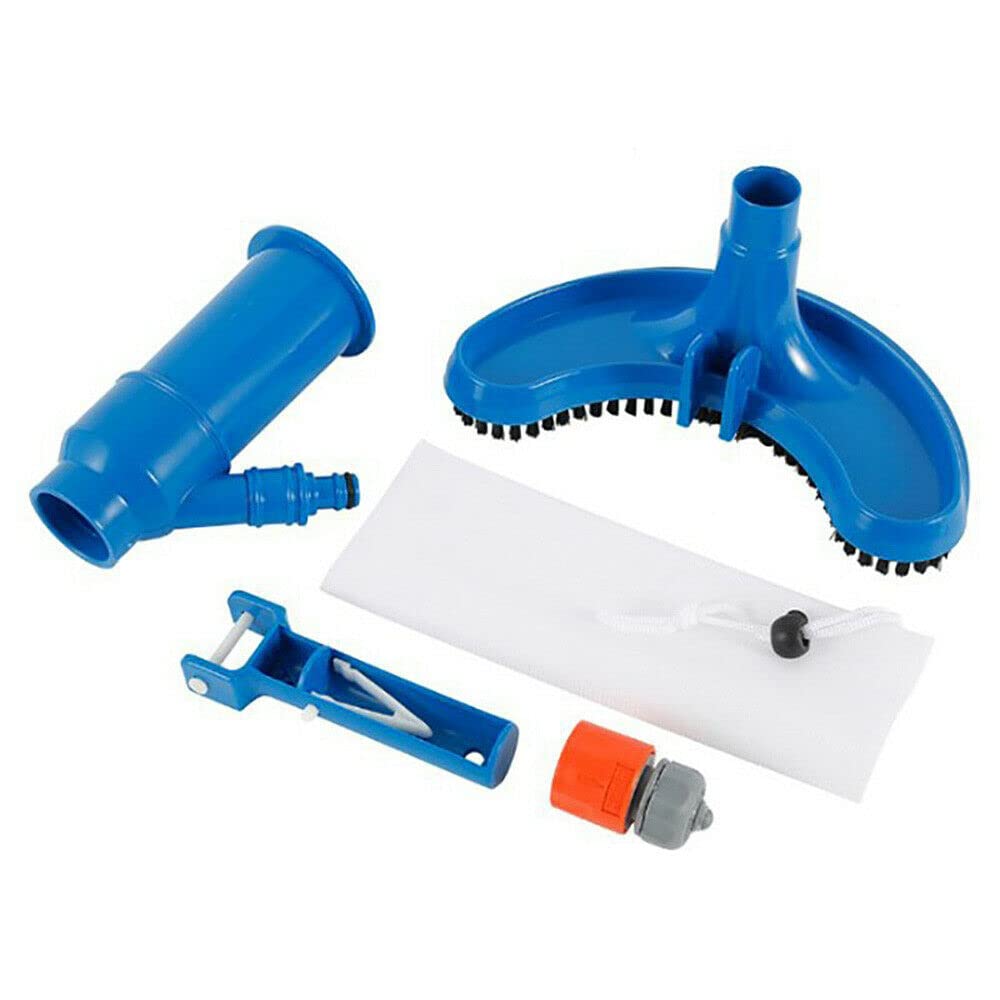 Pool & Spa Fountain Vacuum Brush Cleaner Kit - Heavy Duty Cleaning Tool for Swimming Pools, Hot Tubs, and Garden Ponds | Ideal for Removing Algae, Debris, and Dirt