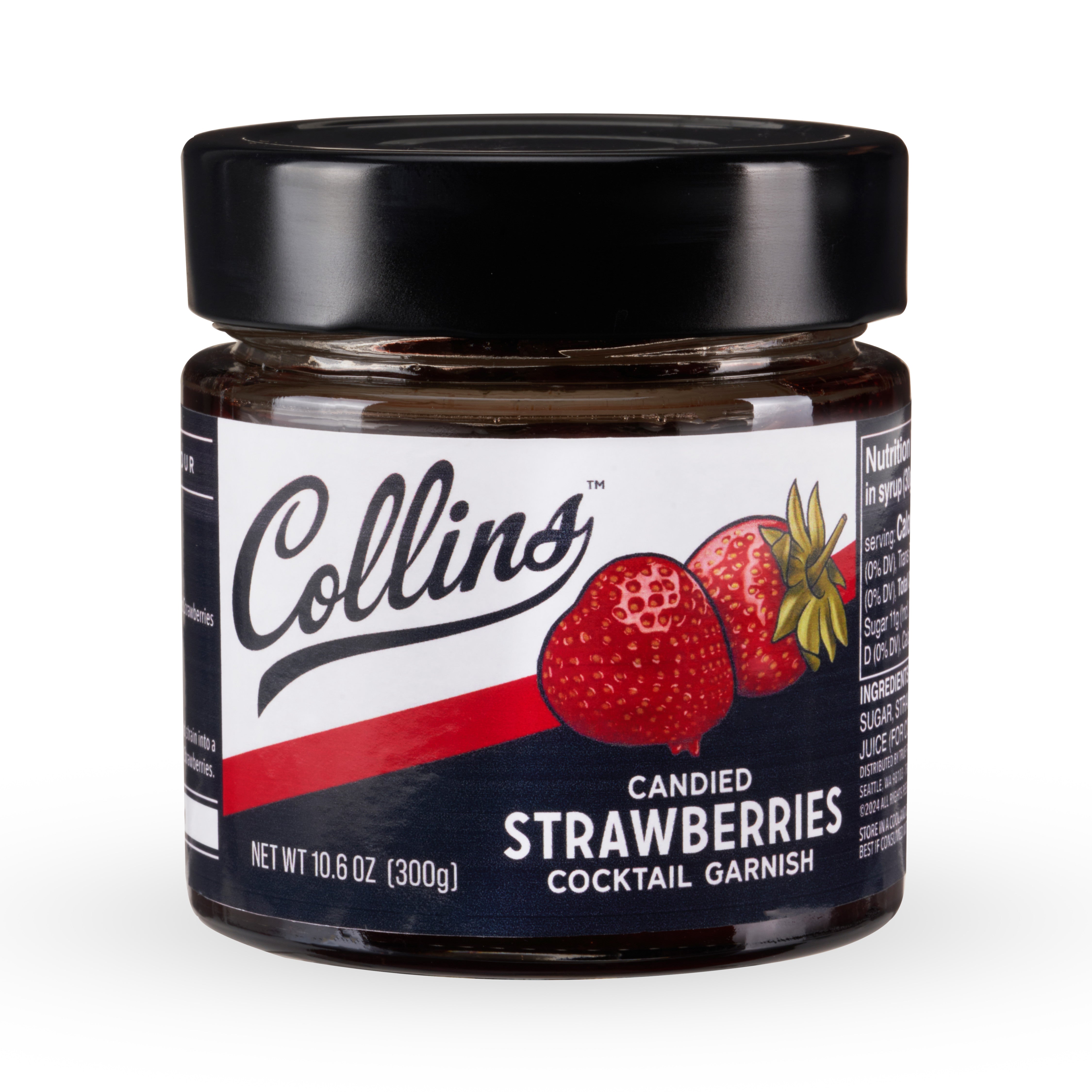 Sweet Candied Strawberries in Syrup - 10.6 oz Jar | Premium Preserved Fruit for Desserts, Baking & Gift Giving