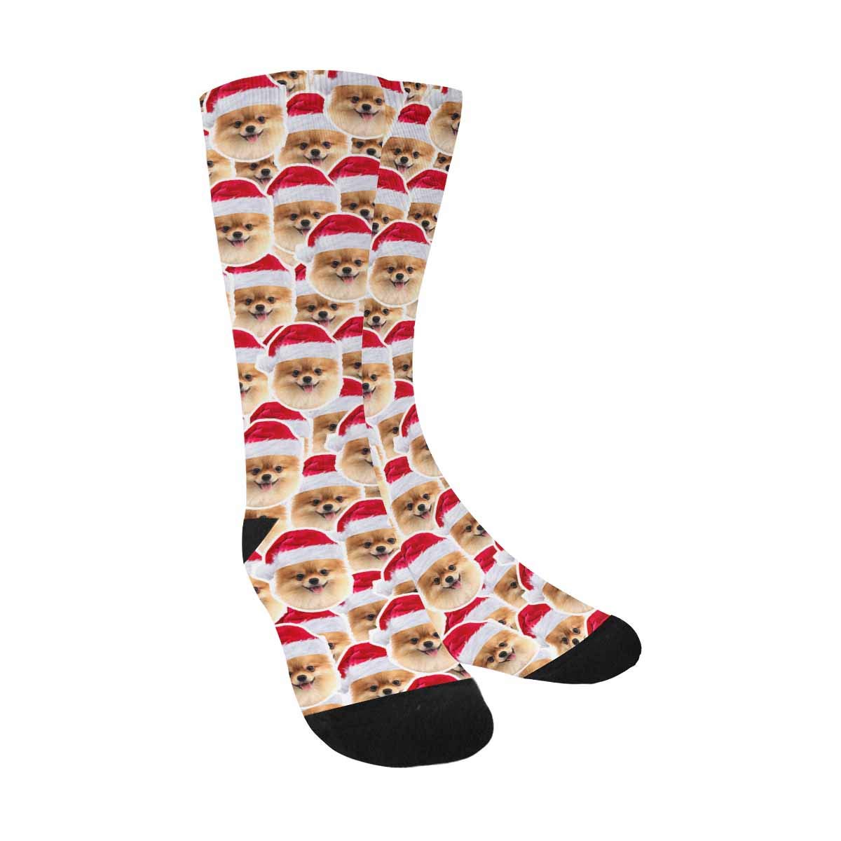 Custom Christmas Socks with Photo - Personalized Winter Crew Socks for Men & Women - Gift for Holidays
