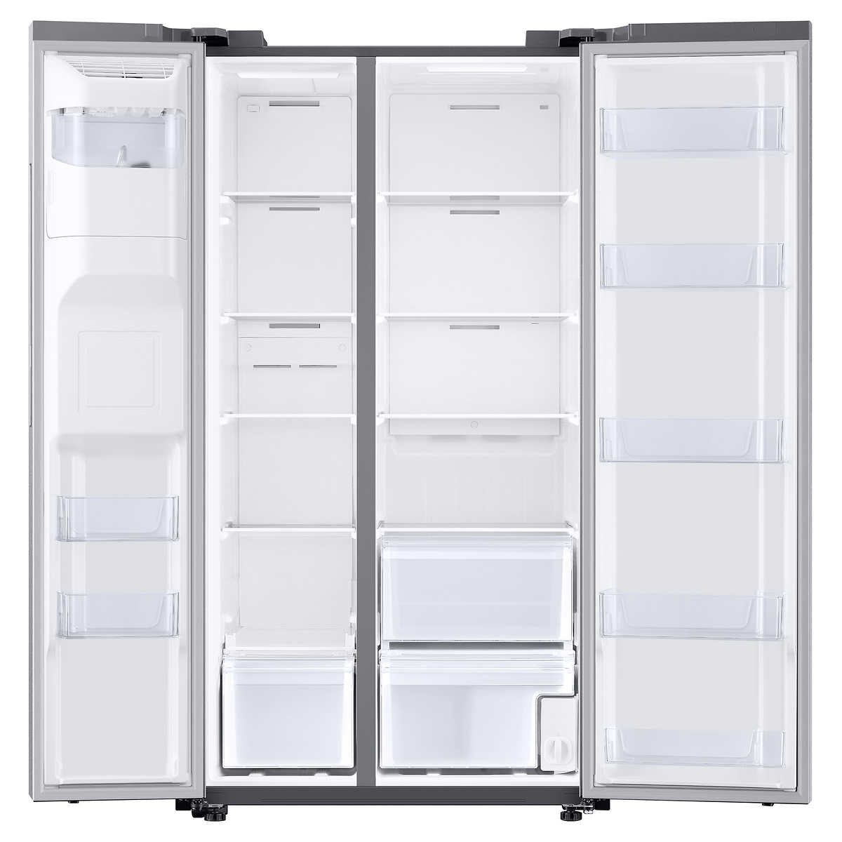 Samsung RS22T5201SR 22 cu. ft. Counter Depth Side by Side Refrigerator with FlexZone - Energy Star Rated, Stainless Steel Finish - Perfect for Kitchens, Apartments & Open Floor Plans