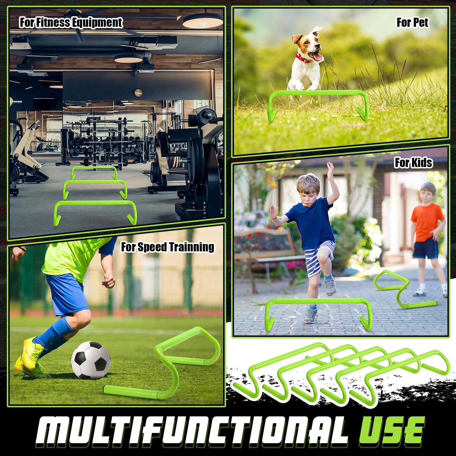 5 Pcs Speed Agility Hurdles - Detachable Training Equipment for Soccer, Basketball & Plyometric Drills
