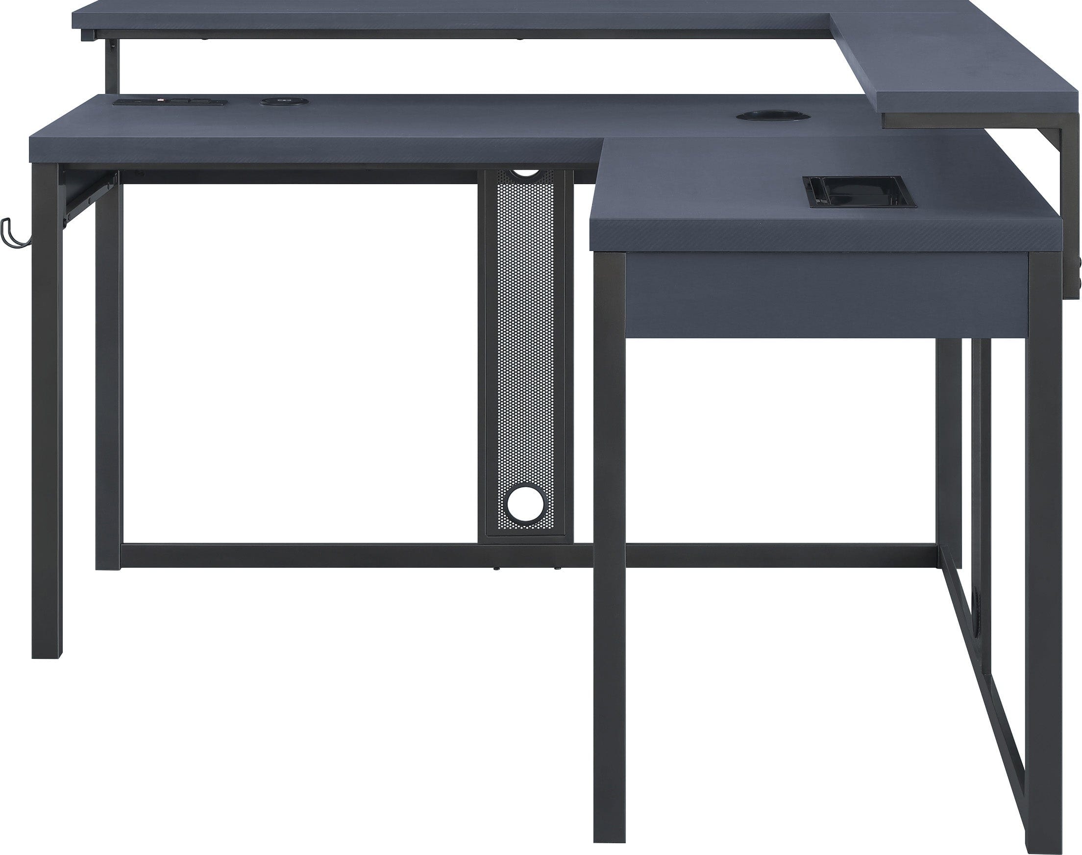 Office Star Loadout L-Shaped Gaming Desk [LDT5454GLD] - Ergonomic Computer Workstation for Home Office & Gaming Setup