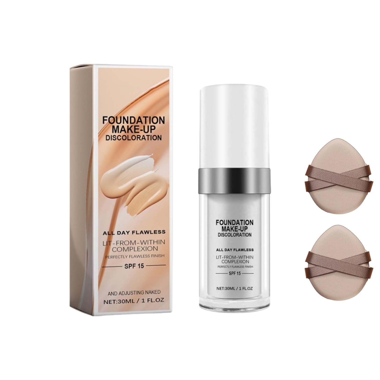 Contrast Color Changing Mature Skin Foundation - Adjusts to Match Your Skin Tone | White to Natural Foundation for Flawless Coverage | Perfect for Daily Wear, Special Occasions & Photography