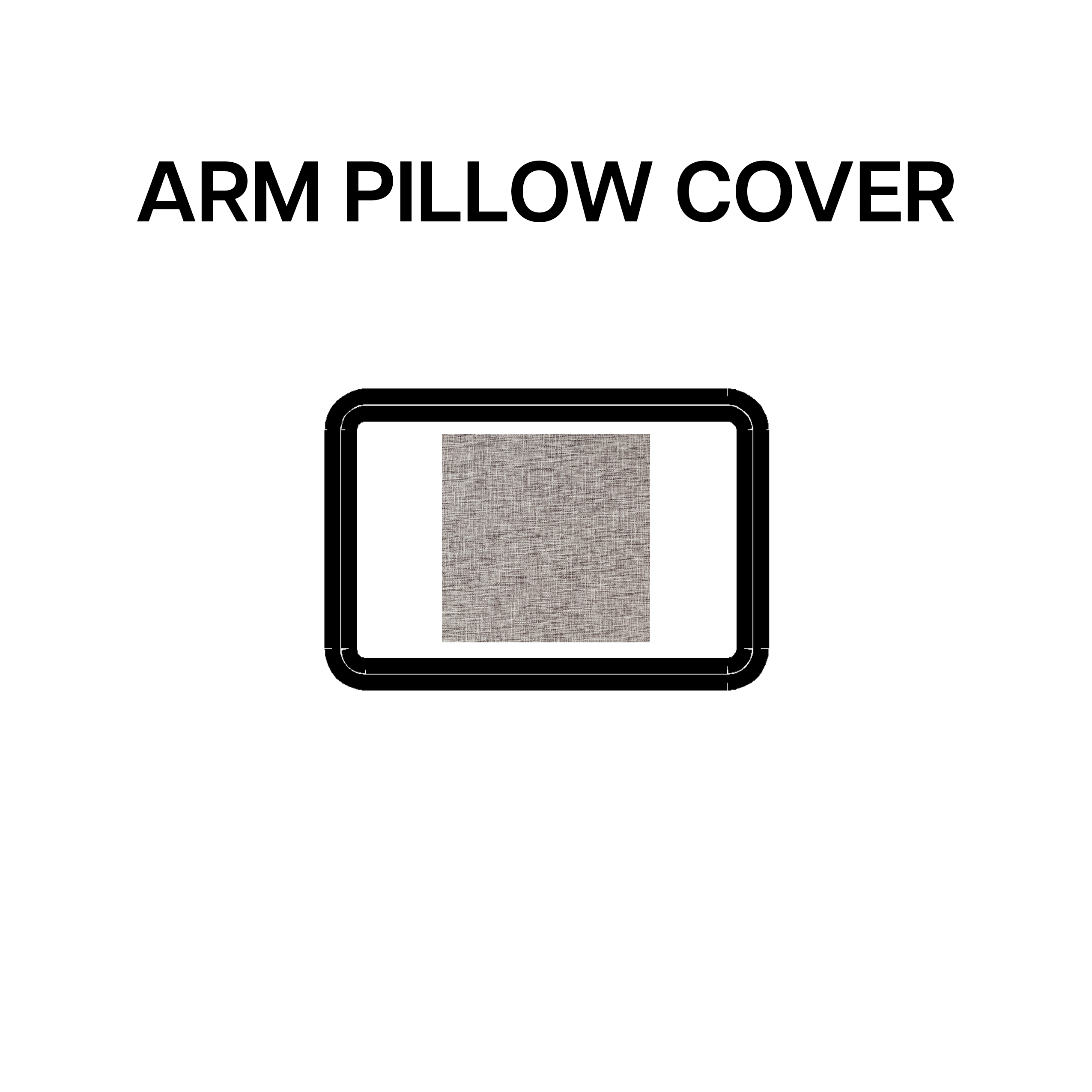Premium Arm Pillow Cover - Soft Heathered Taupe Fabric (BP 639-17) for Sofa, Bed & Home Decor - Cozy Support for Reading, Watching TV & Relaxing
