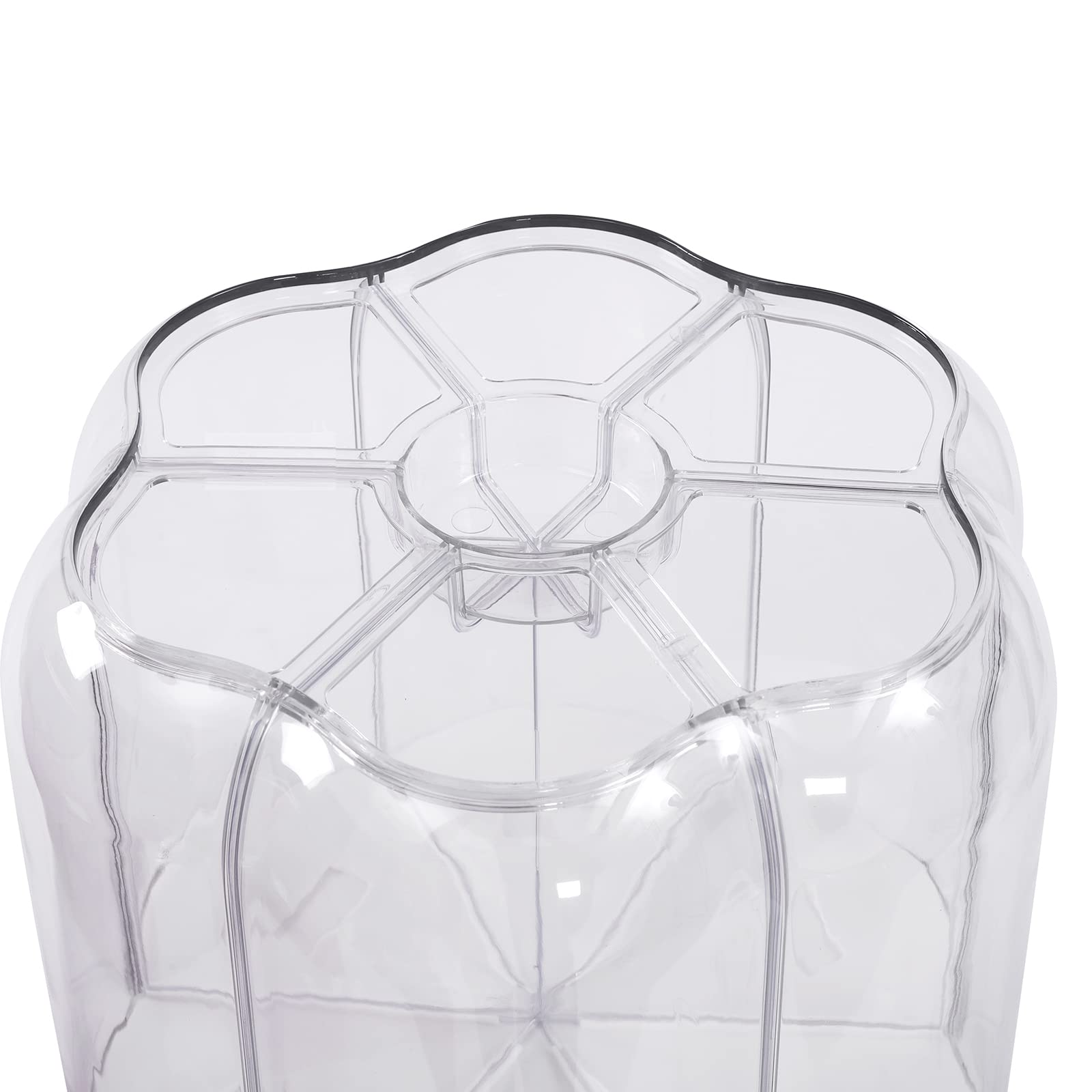10KG Airtight Rice Storage Container with Lid - 6 Grid Kitchen Organizer for Rice, Grains, Beans & Dry Food | Moisture Resistant & 360° Rotating Design | Easy Assembly for Pantry & Kitchen Organization