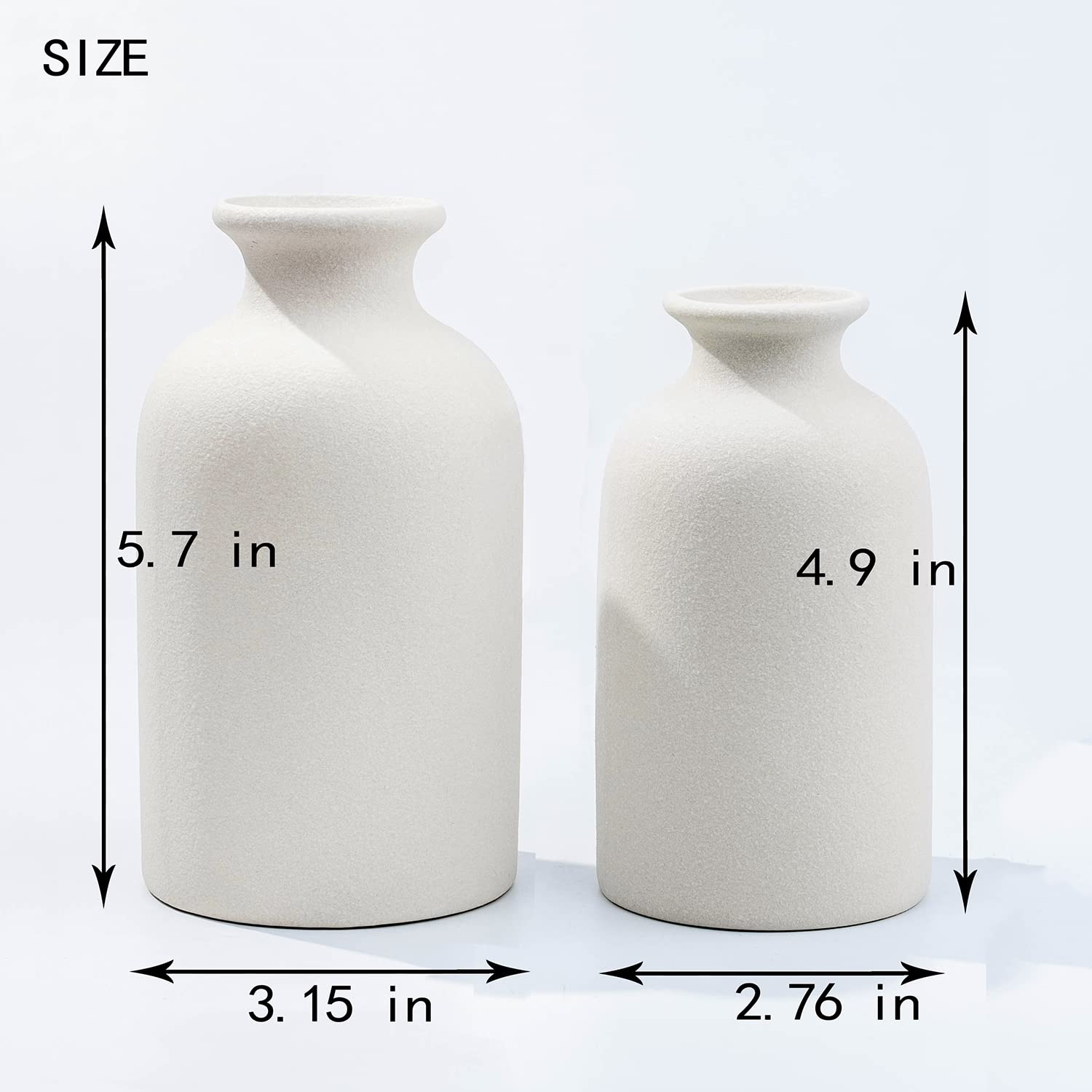Hirdbrote 2-Piece Small Ceramic Vases Set - 5.5